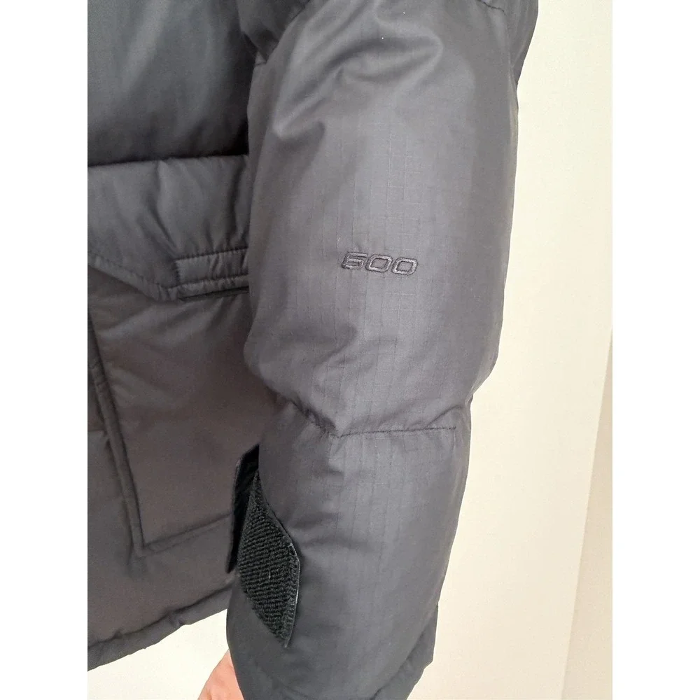 The North Face Men‎ L 77 Brooks Range 600 Down Fill Parka Coat Black Tan Jacket